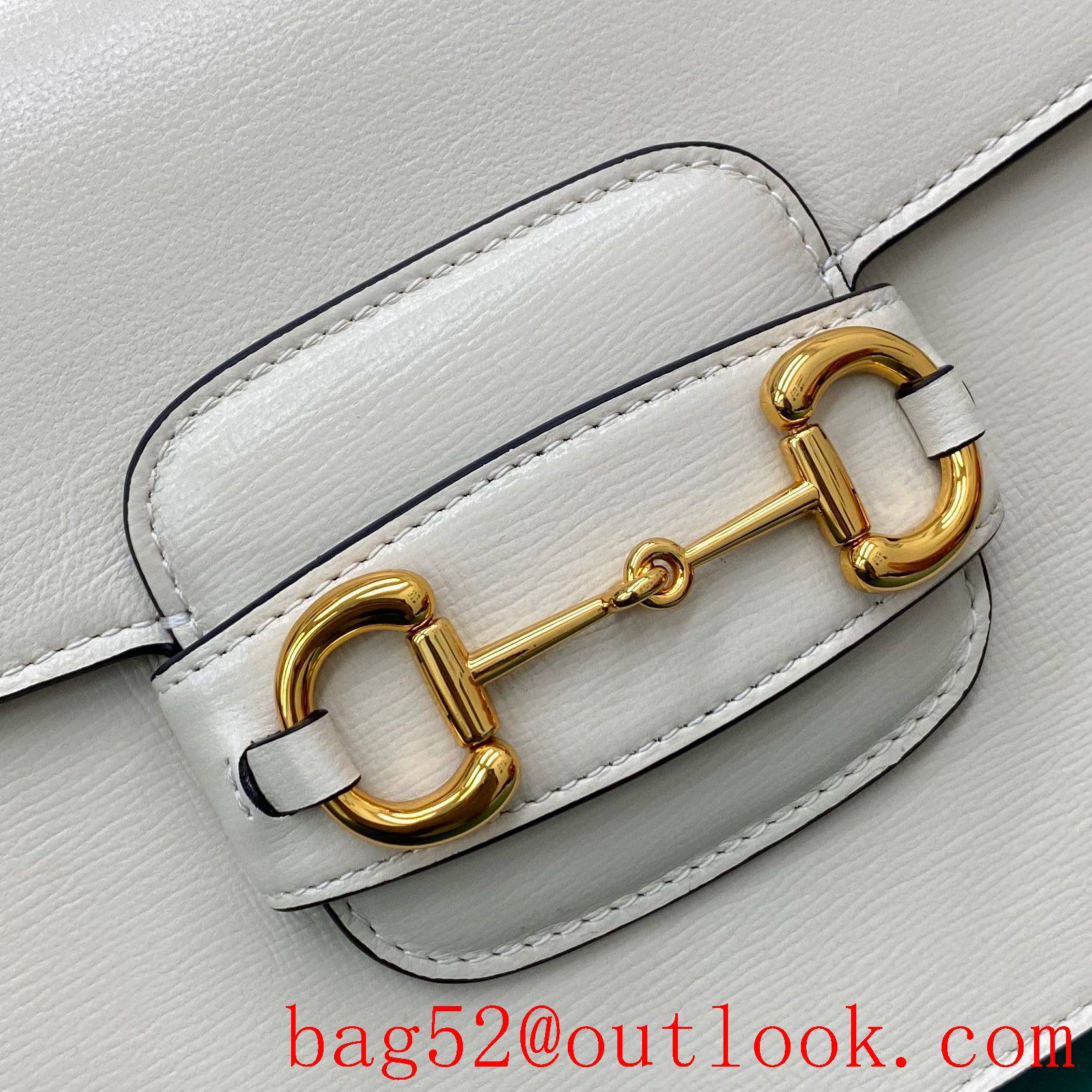 Gucci 1955 Full Leather Saddle white shoulder handbag