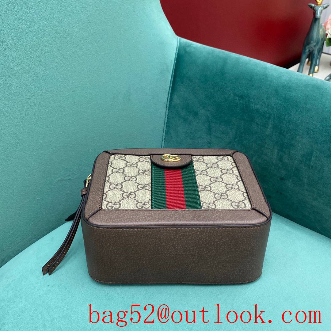 Gucci Ophidia Mini Shoulder Bag with Red and Green Striped Web Shoulder women's handbag