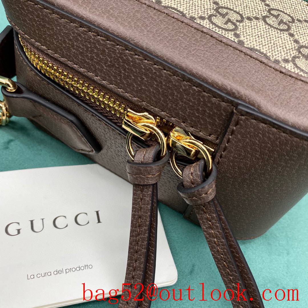 Gucci Ophidia Mini Shoulder Bag with Red and Green Striped Web Shoulder women's handbag