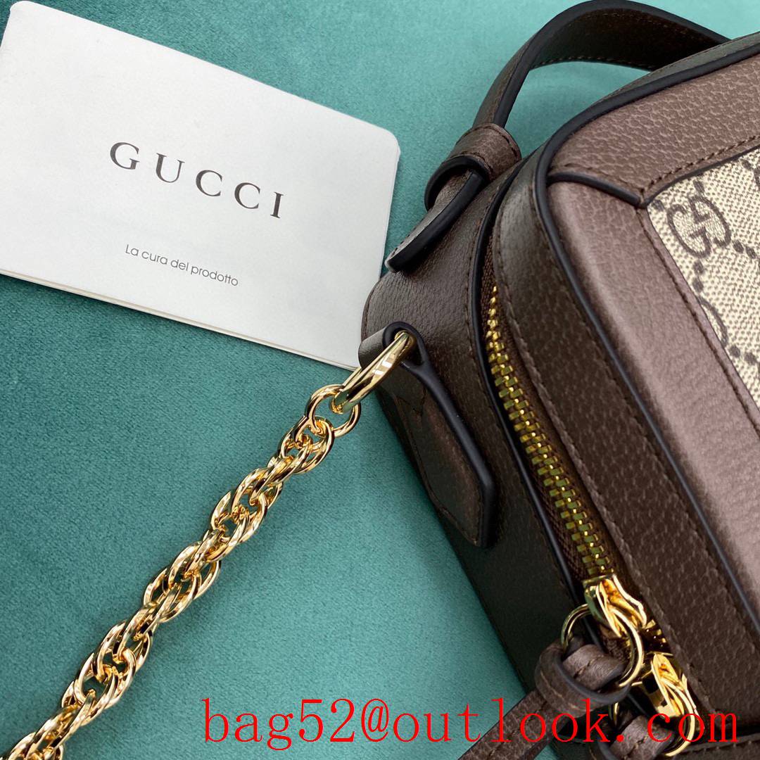 Gucci Ophidia Mini Shoulder Bag with Red and Green Striped Web Shoulder women's handbag