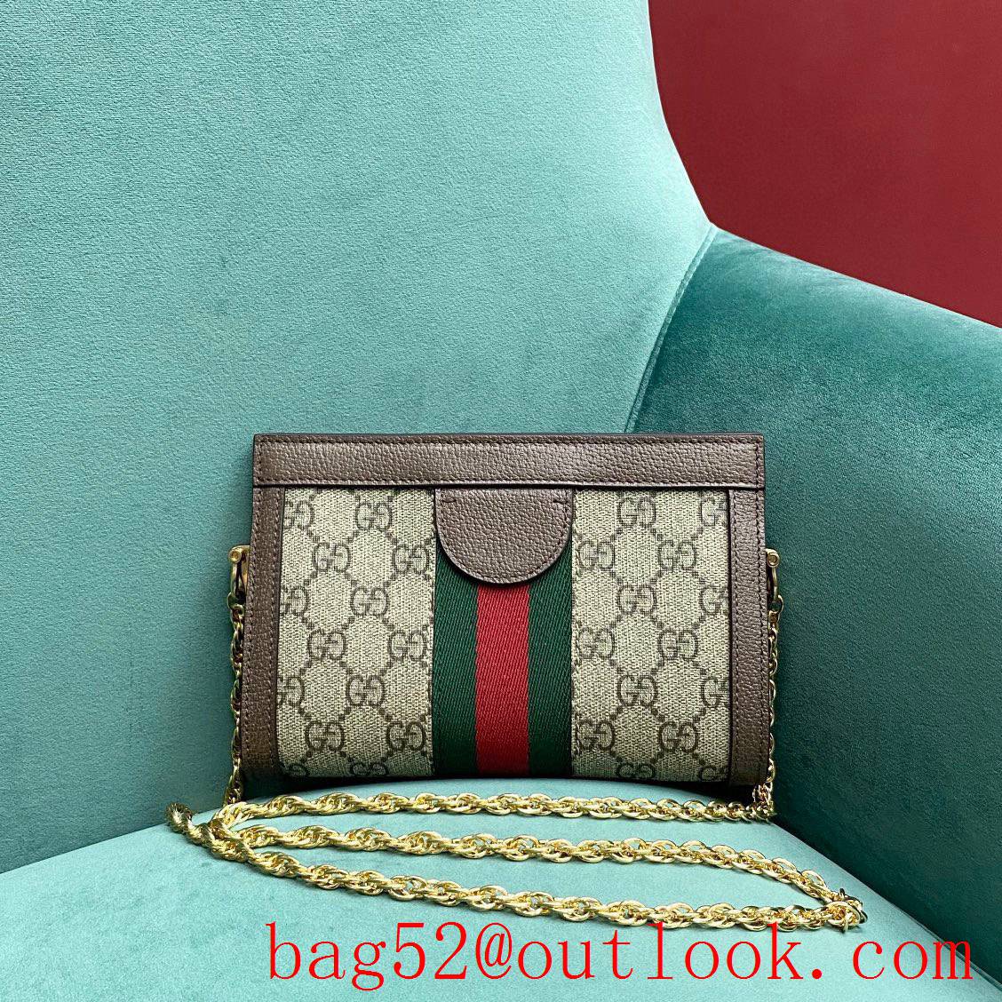 Gucci Ophidia Chain Large webbing retro tape Shoulder large handbag