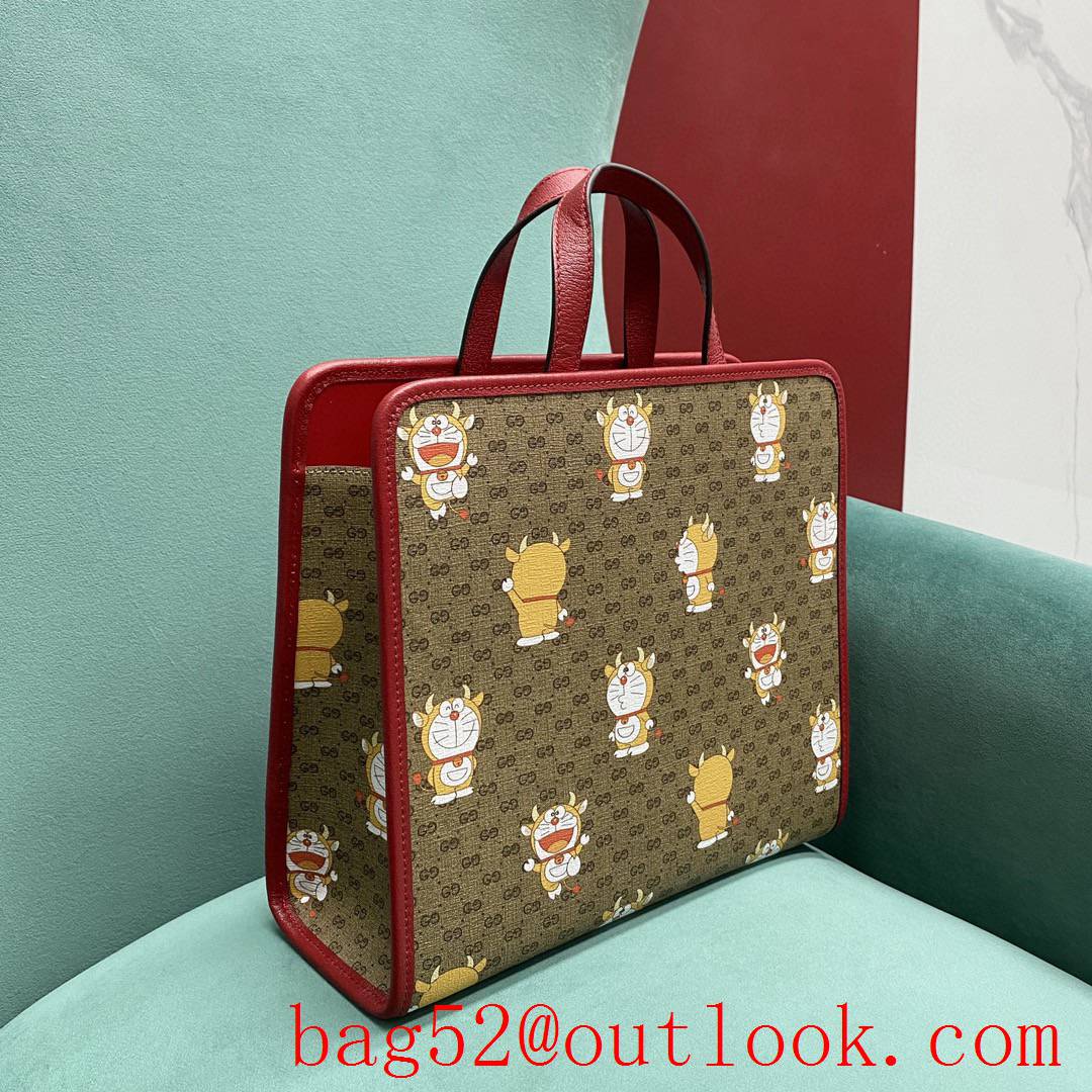 Gucci Children's jingle cat tote Doraemon patterns large handbag