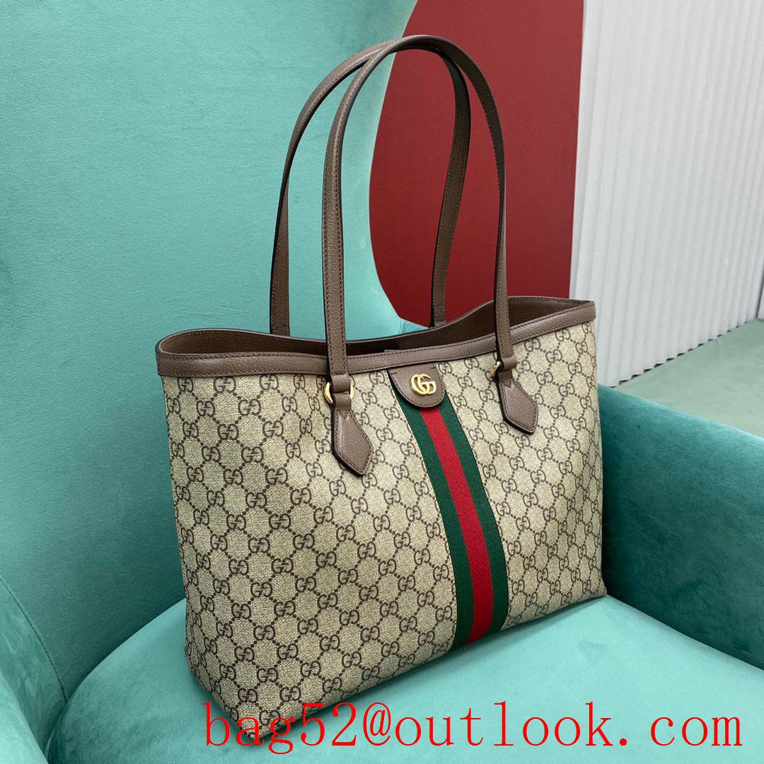 Gucci Double G logo color matching and red and green webbing retro shoulder handbag
