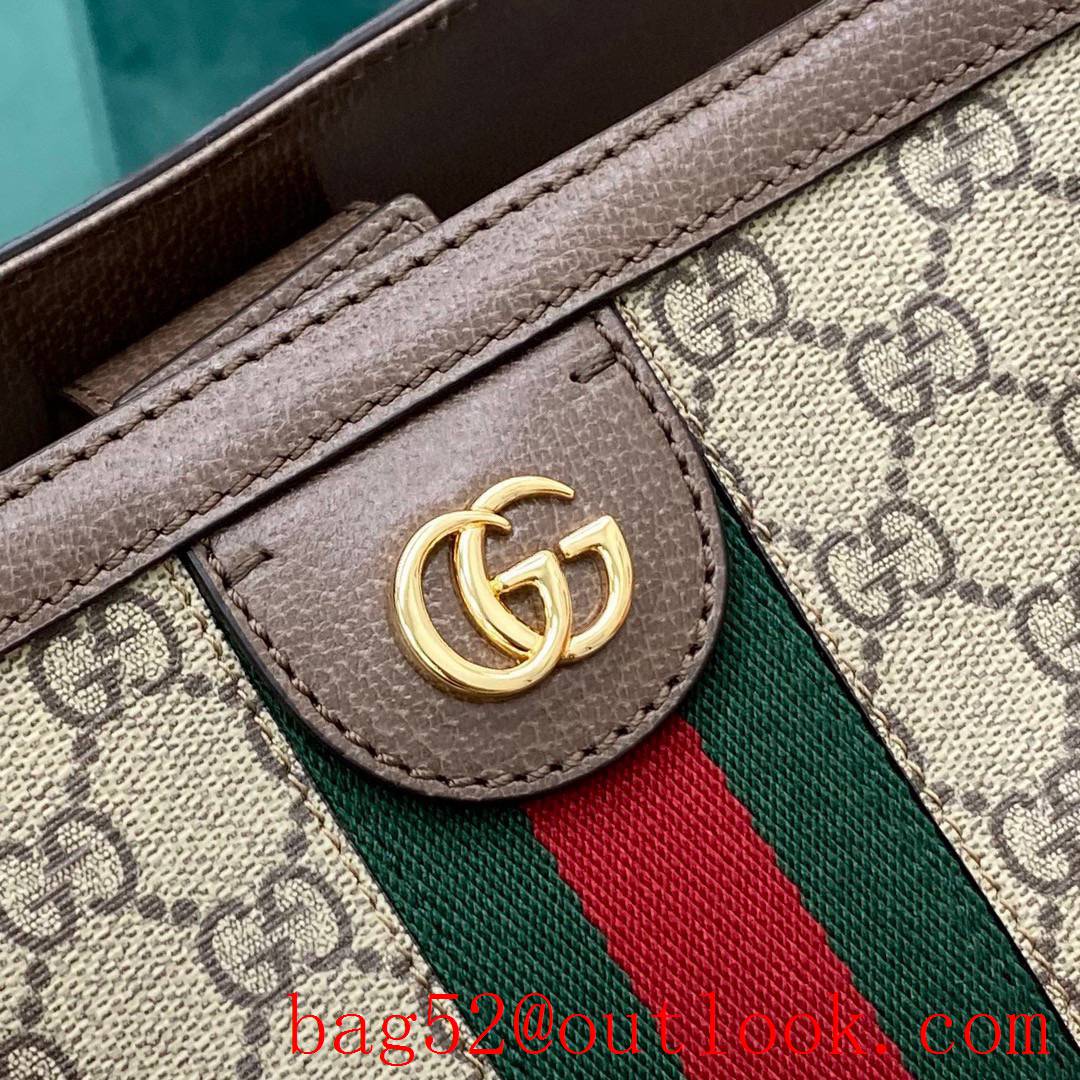 Gucci Double G logo color matching and red and green webbing retro shoulder handbag