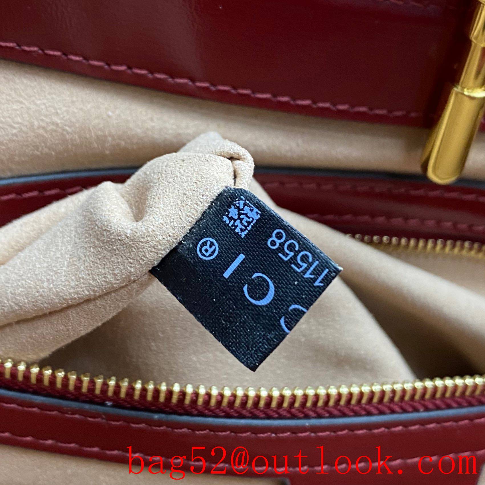 Gucci Jackie 1961 navy blue with red medium shoiulder crossbody handbag