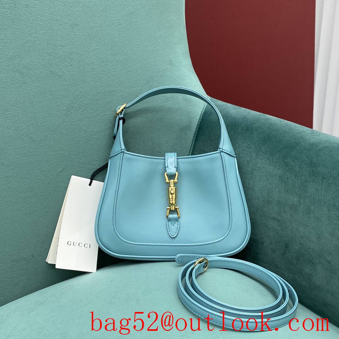 Gucci Jackie 1961 mini explosion model sky blue women's shoulder mini handbag