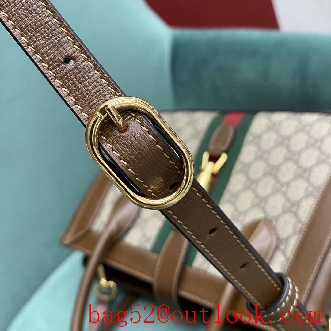 Gucci New double G logo mini tote bag classic retro style brown women's handbag