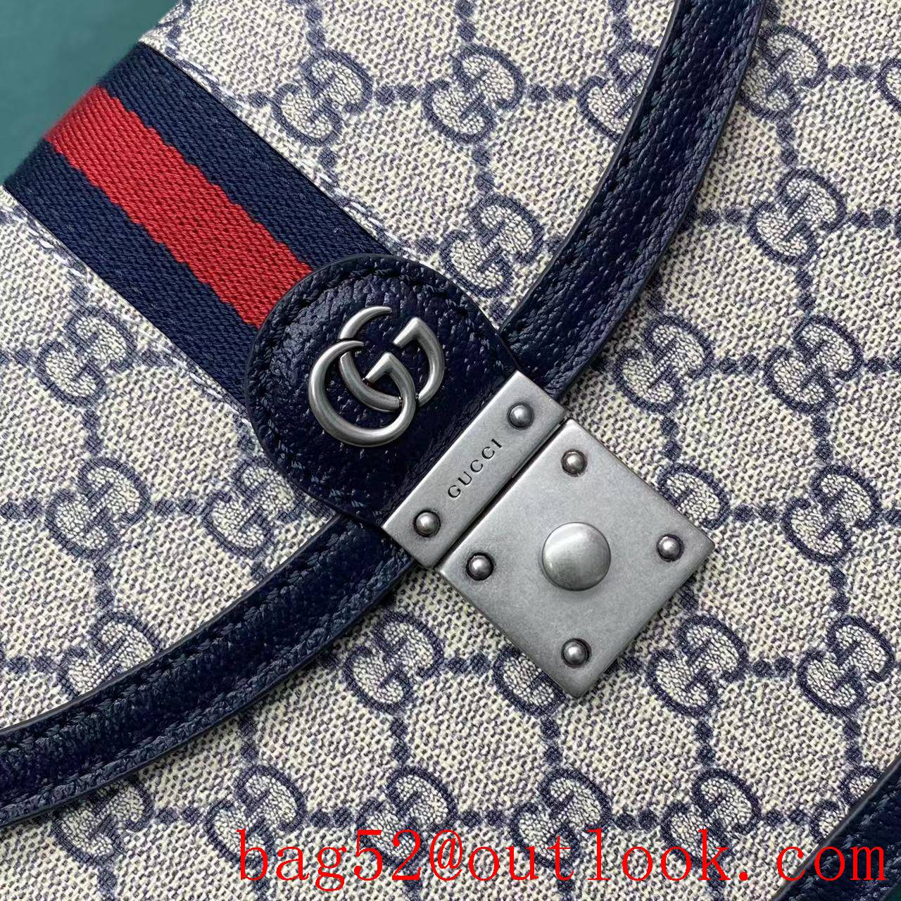 Gucci ophidia retro navy blue crossbody women's handbag