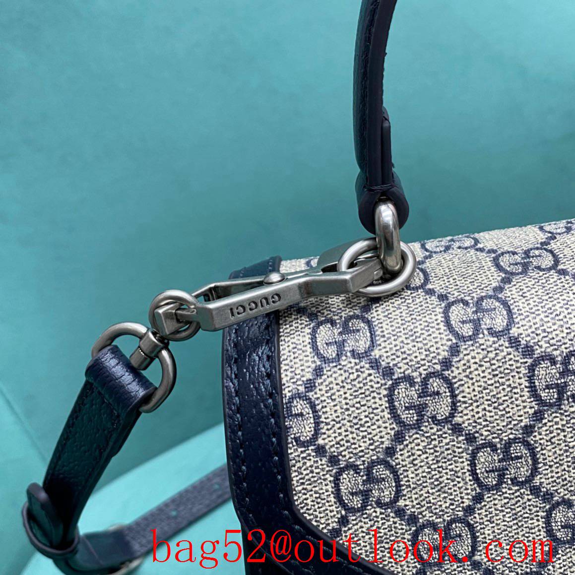 Gucci ophidia retro navy blue crossbody women's handbag