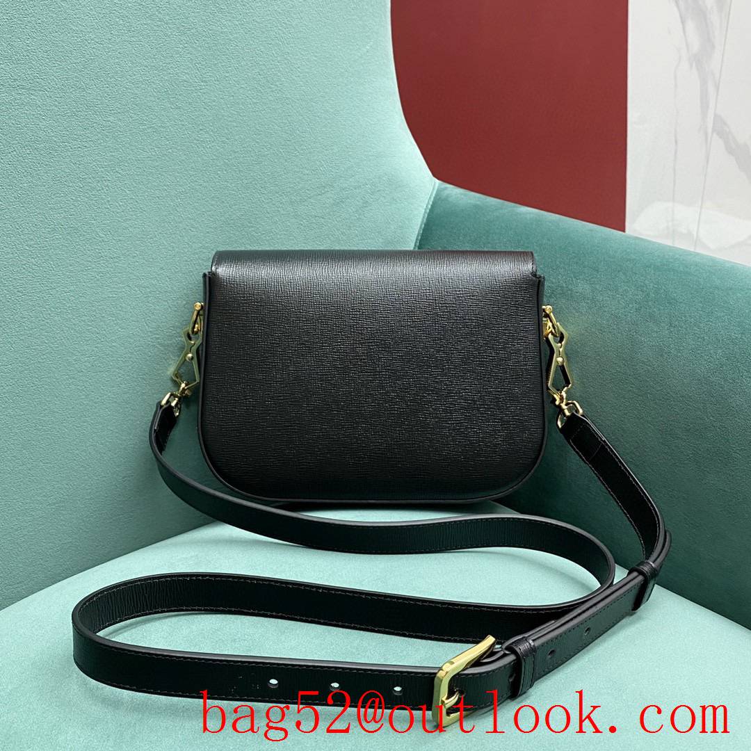 Gucci GG Ophidia imported fireproof and waterproof material Dome shape classic double G collocation black shoulder handbag