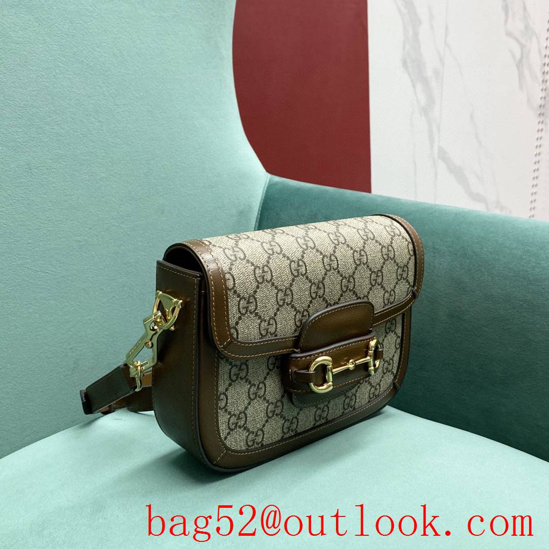 Gucci GG Ophidia imported fireproof and waterproof material Dome shape classic double G collocation brown shoulder handbag