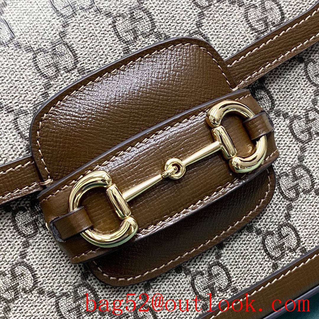 Gucci GG Ophidia imported fireproof and waterproof material Dome shape classic double G collocation brown shoulder handbag