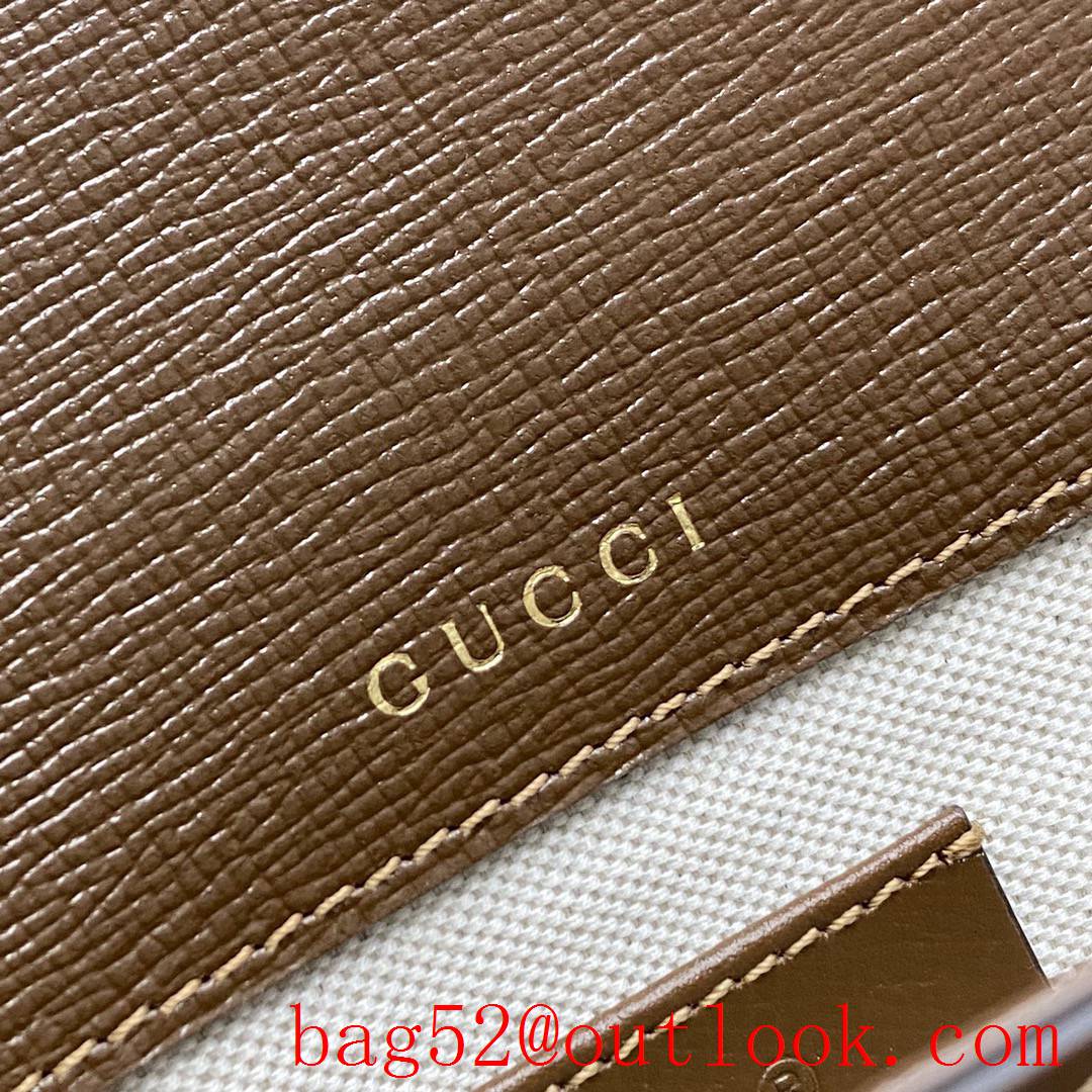 Gucci GG Ophidia imported fireproof and waterproof material Dome shape classic double G collocation brown shoulder handbag