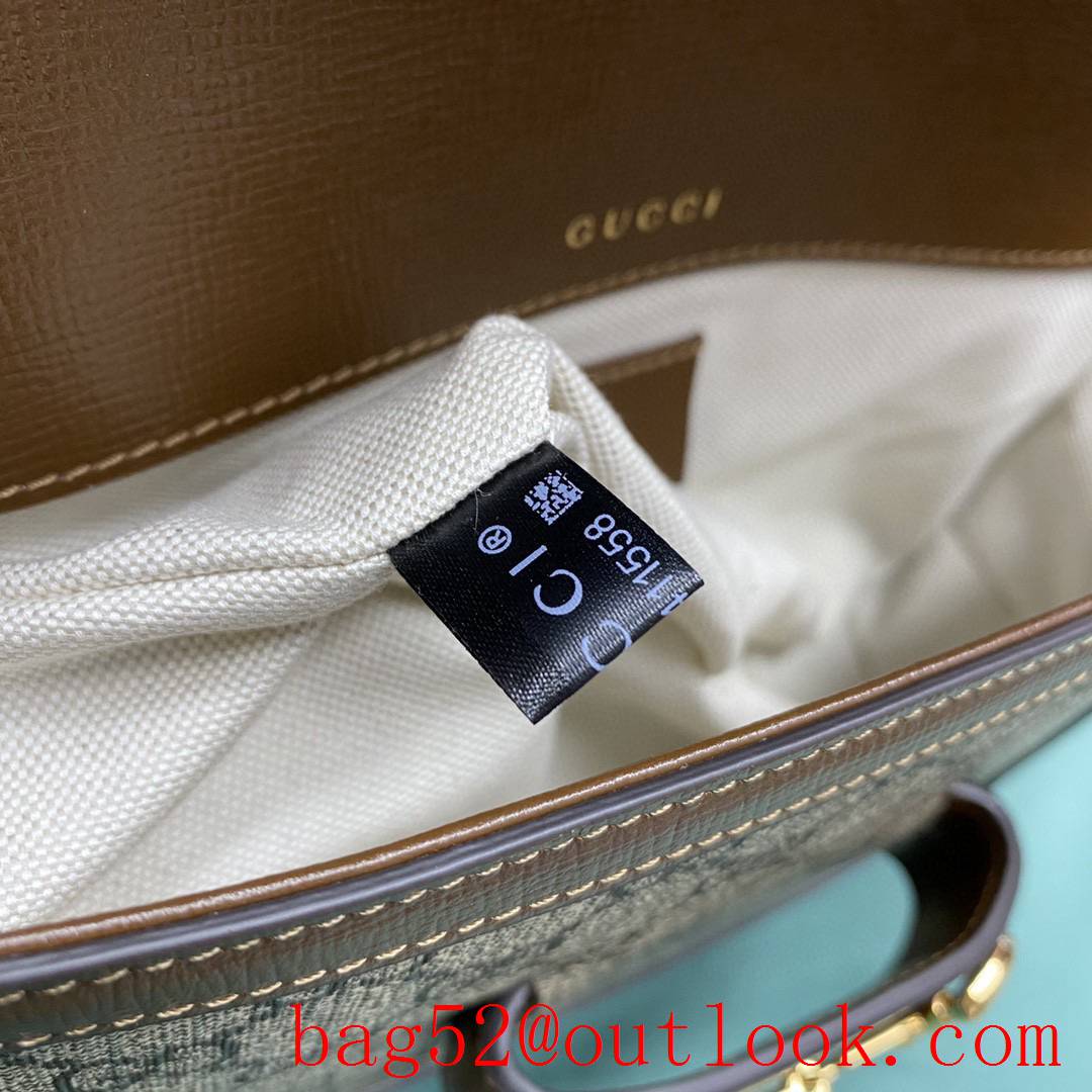 Gucci GG Ophidia imported fireproof and waterproof material Dome shape classic double G collocation brown shoulder handbag