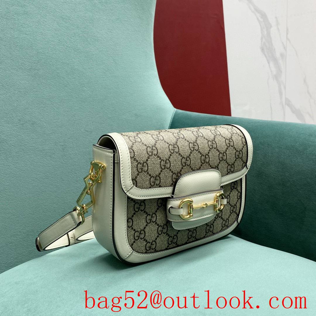 Gucci GG Ophidia imported fireproof and waterproof material Dome shape classic double G collocation cream shoulder handbag