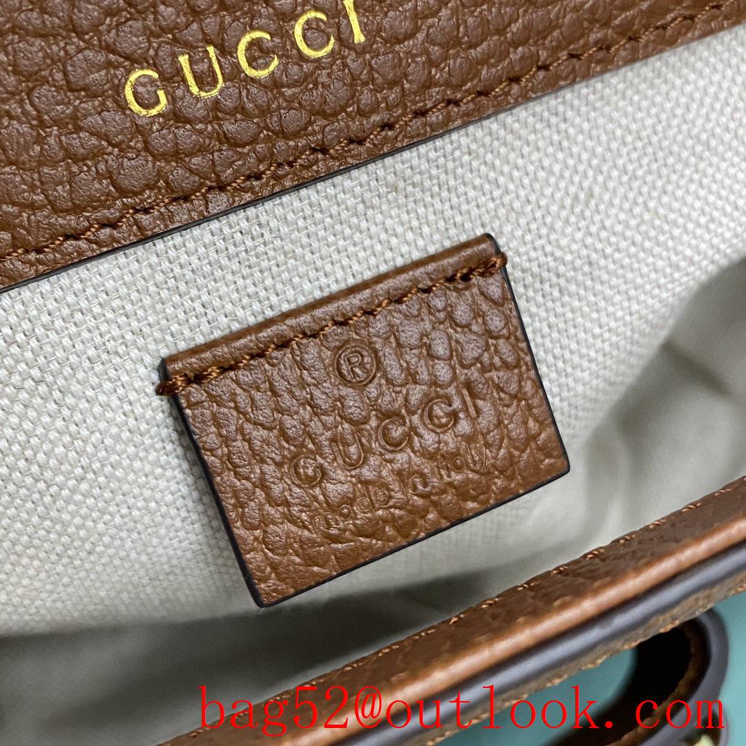 Gucci GG Ophidia imported fireproof and waterproof material Dome shape classic double G collocation deminblue shoulder handbag