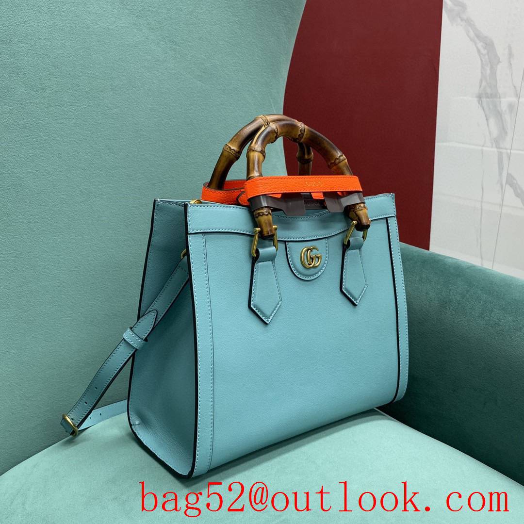 Gucci sky blue Diana Bamboo Medium women's handbag