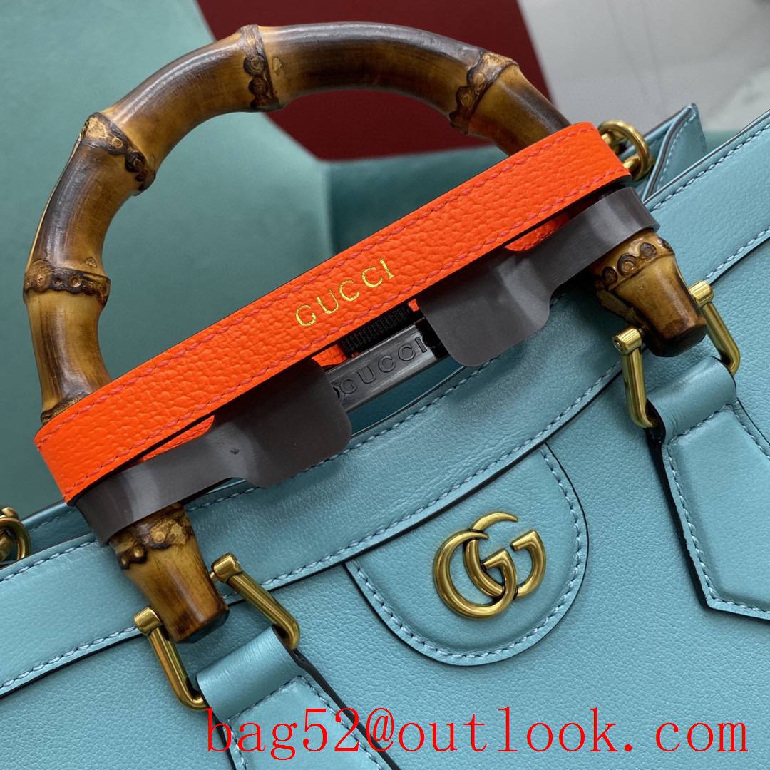 Gucci sky blue Diana Bamboo Medium women's handbag