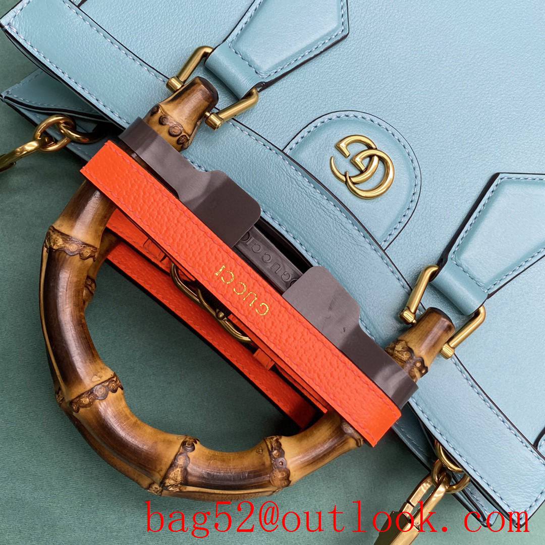 Gucci sky blue Diana Bamboo Medium women's handbag