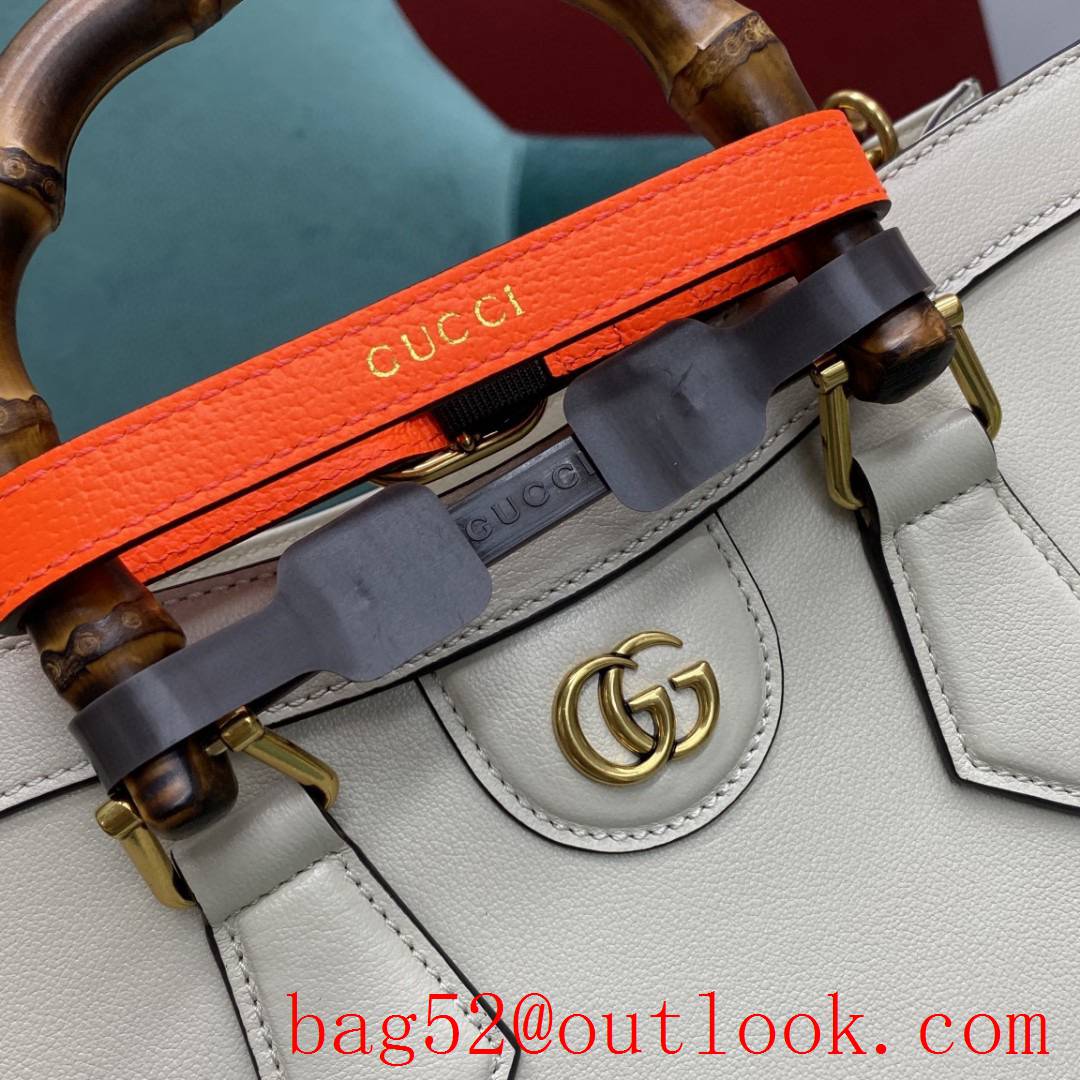 Gucci Diana Bamboo Medium women's white handbag