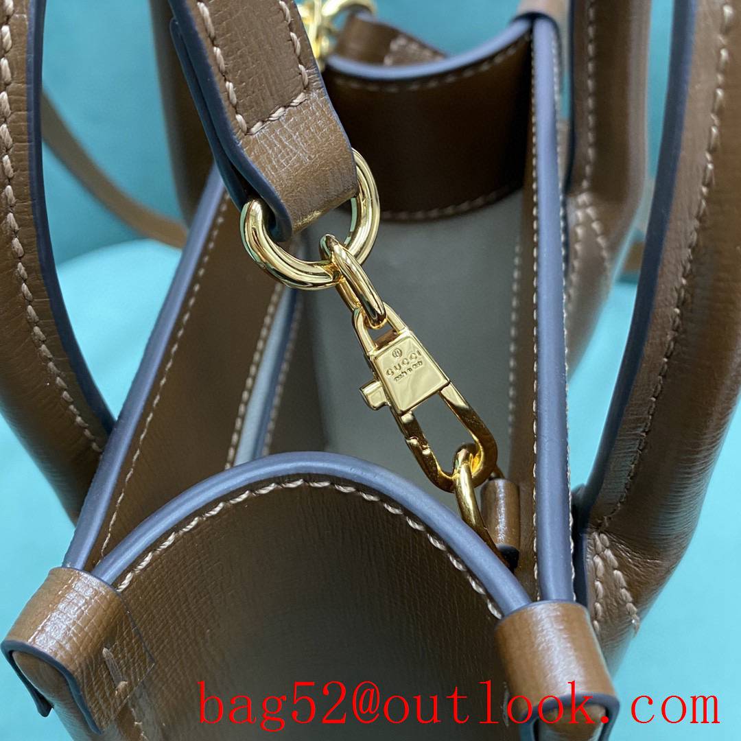 Gucci vertical brown tote shoulder women's handbag
