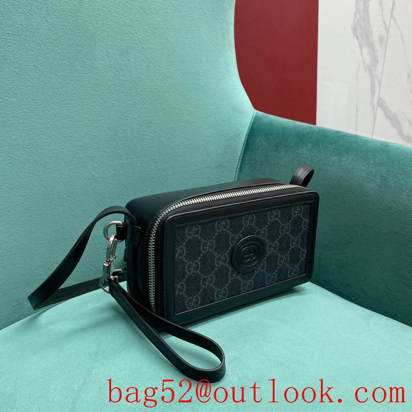 Gucci brown medium retro shoulder crossbody black handbag