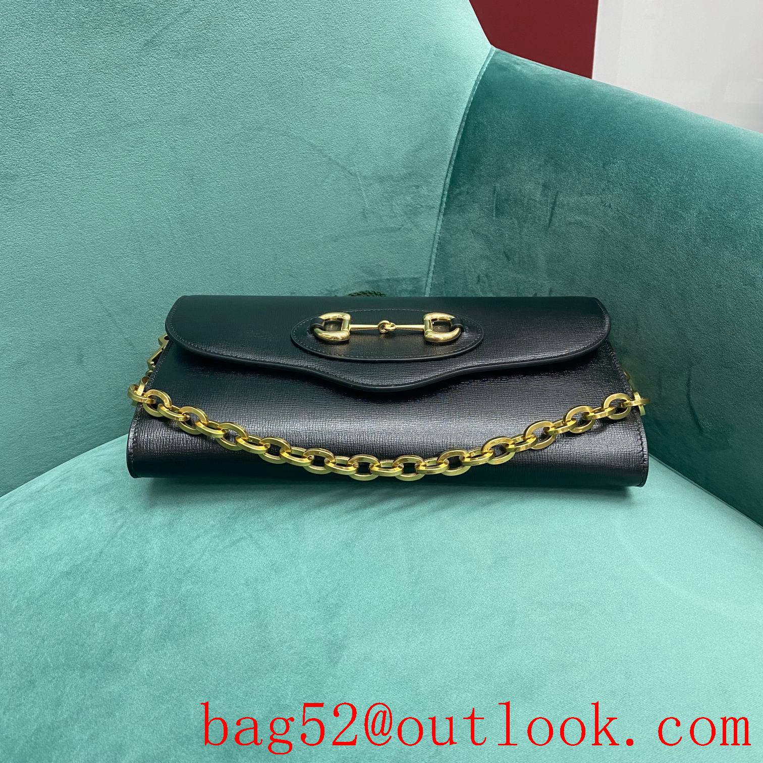 Gucci 1955 Chain Envelope black underarm handbag