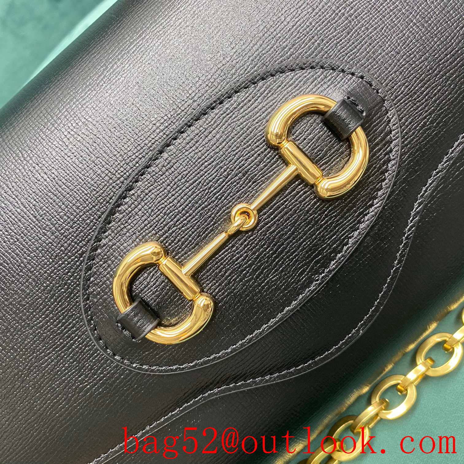 Gucci 1955 Chain Envelope black underarm handbag