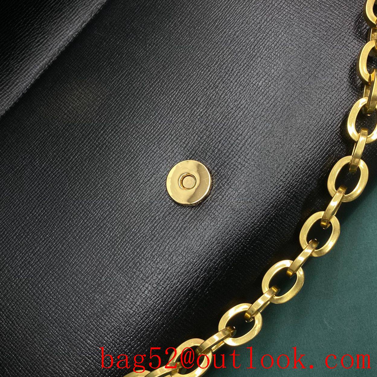 Gucci 1955 Chain Envelope black underarm handbag