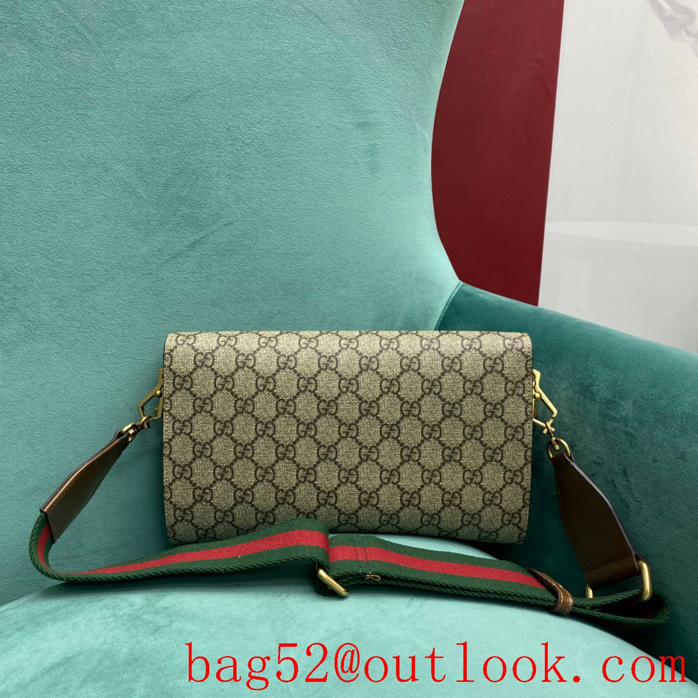 Gucci 1955 Envelope light brown with gold chain underarm handbag