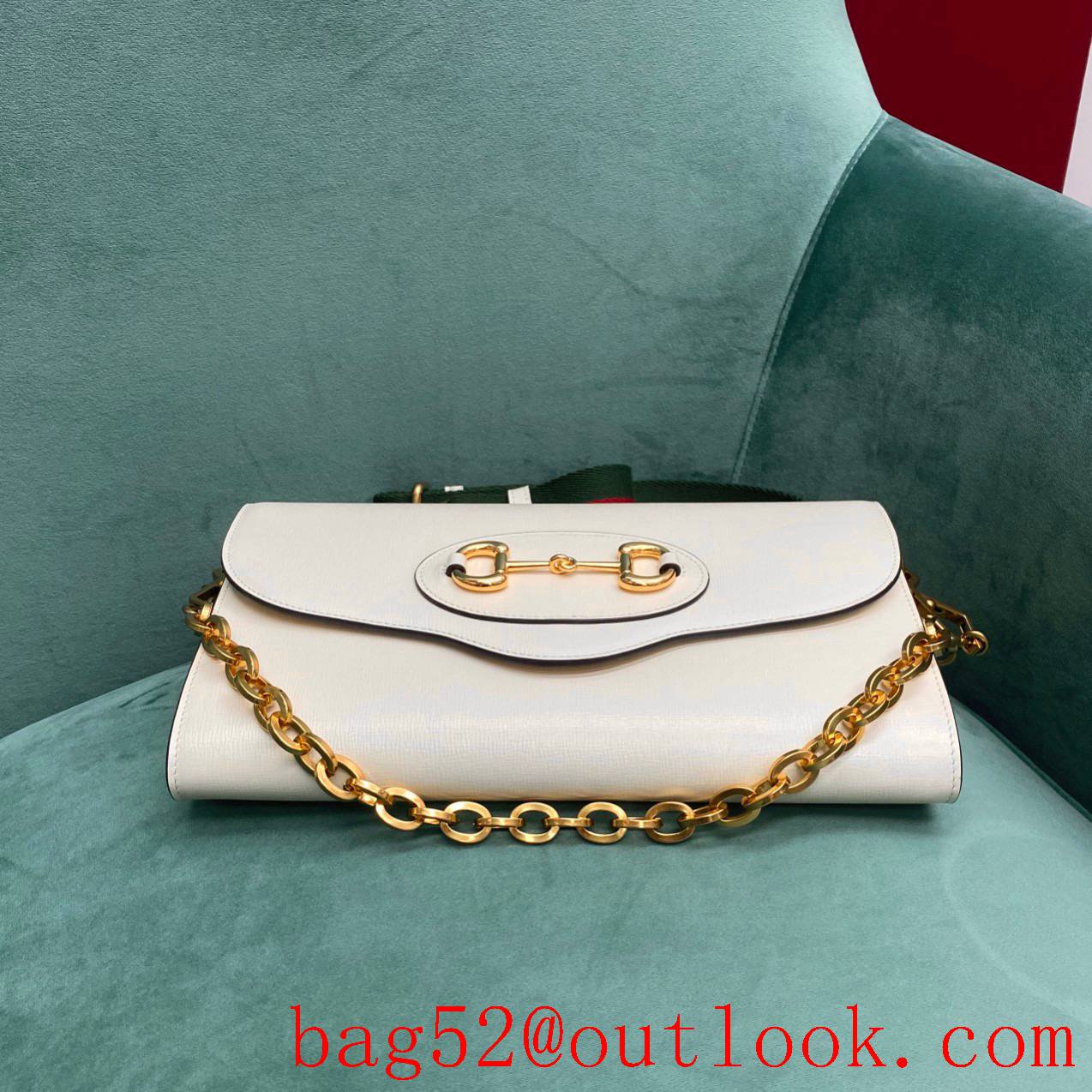 Gucci 1955 Chain Envelope white underarm handbag