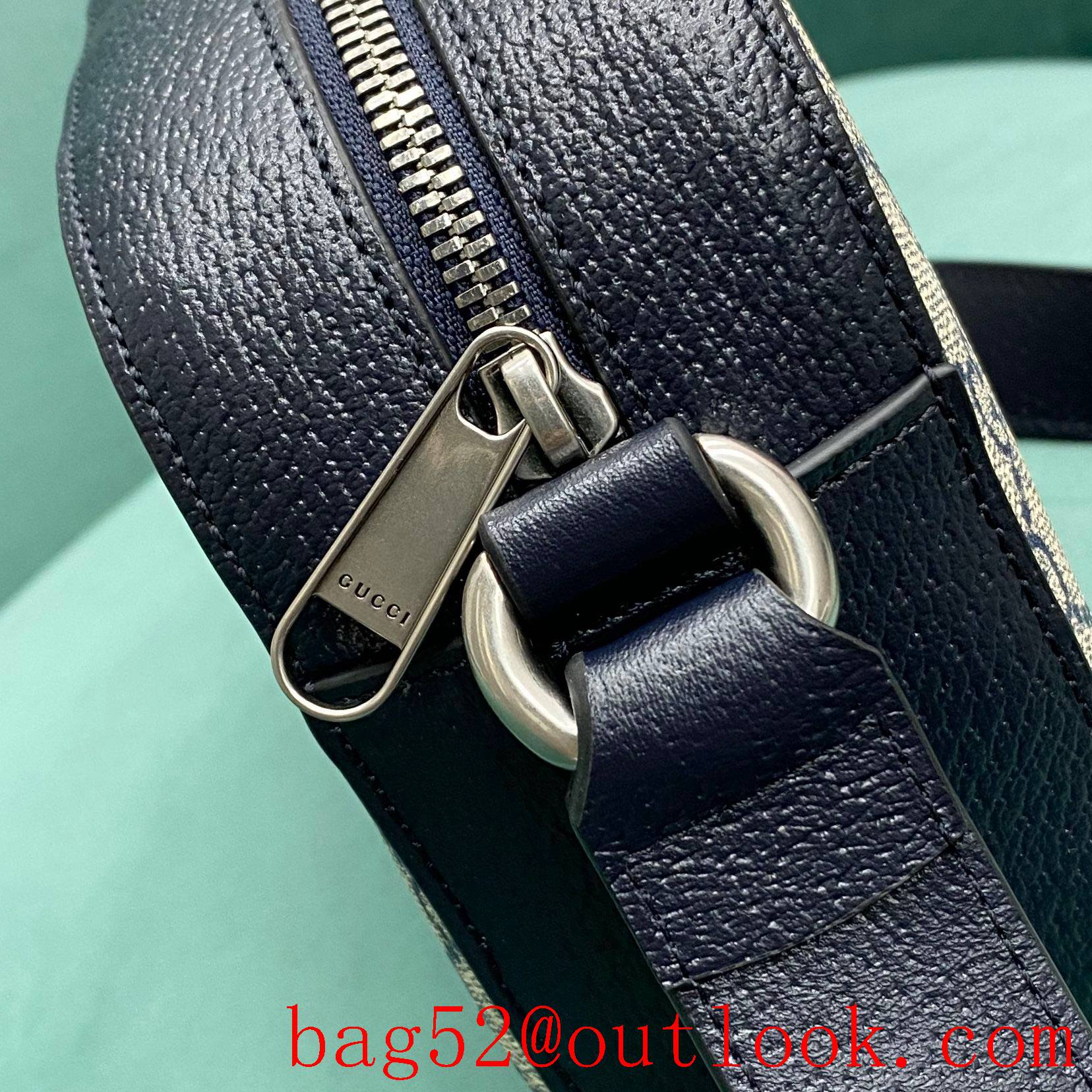 Gucci original camera navy blue double G fabric crossbody handbag