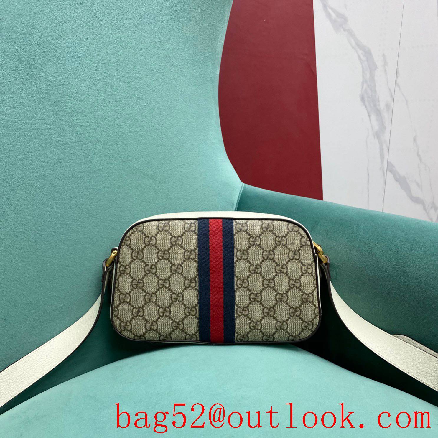 Gucci original camera cream double G fabric crossbody handbag