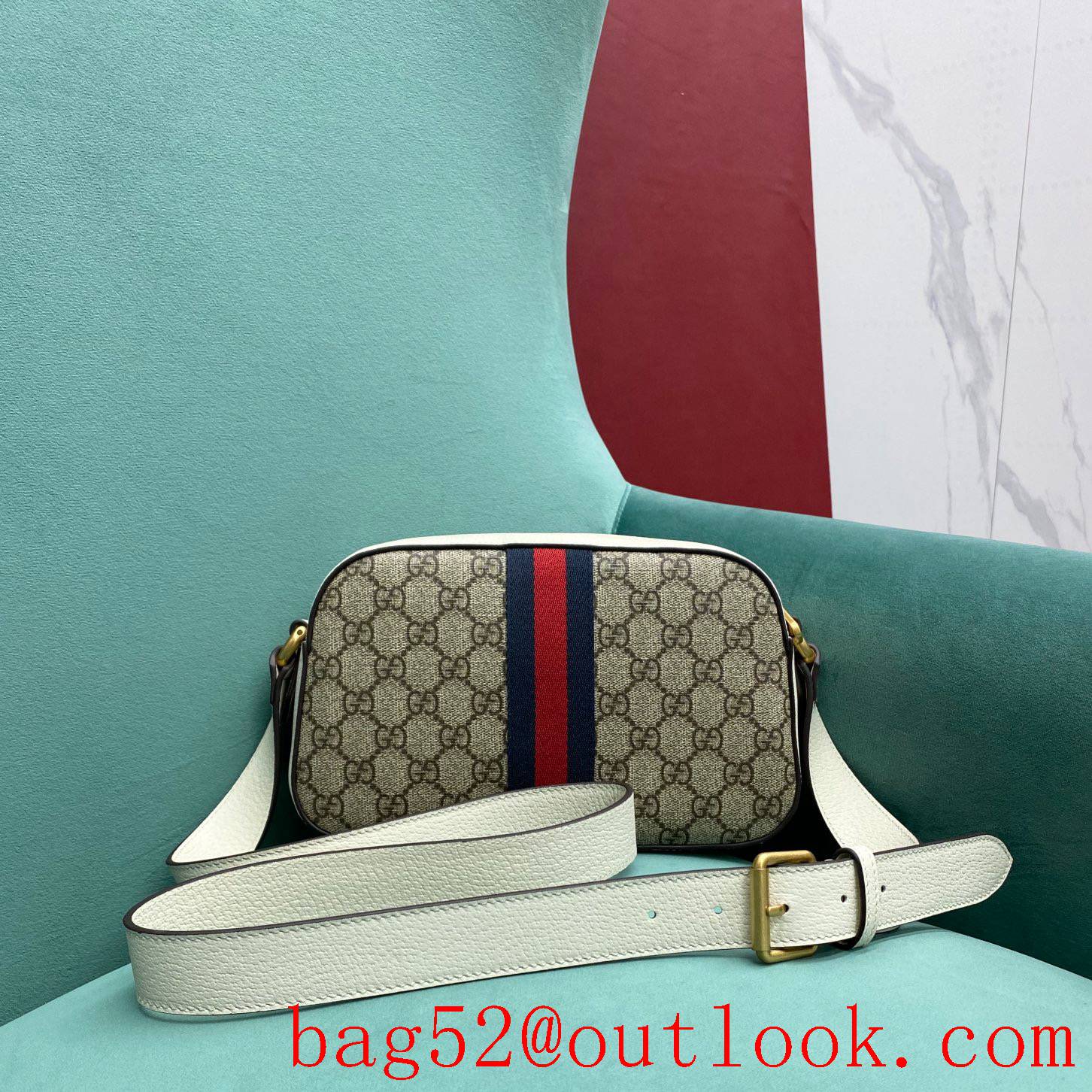 Gucci original camera cream double G fabric crossbody handbag