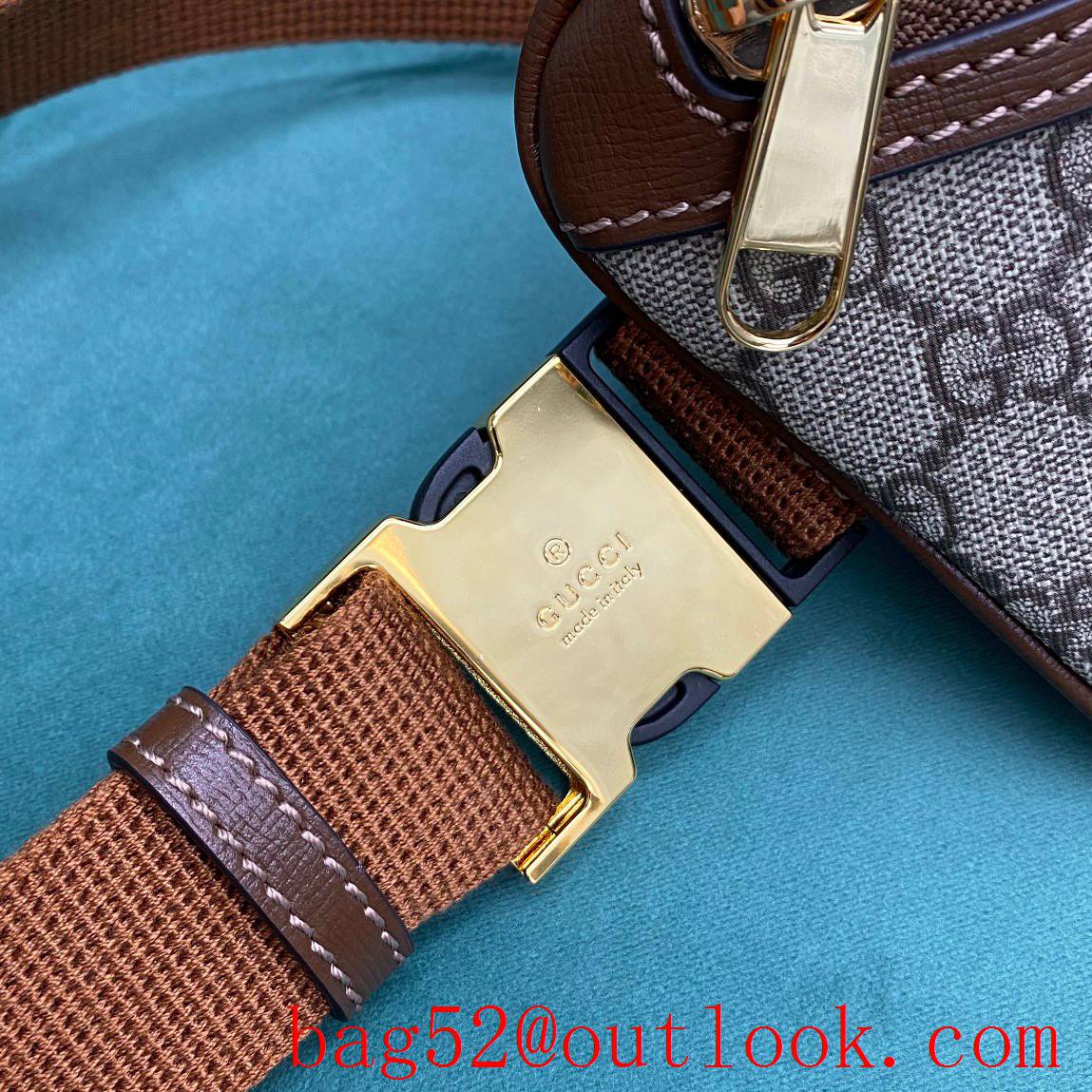 Gucci Retro Belt medium brown chest metal buckle handbag