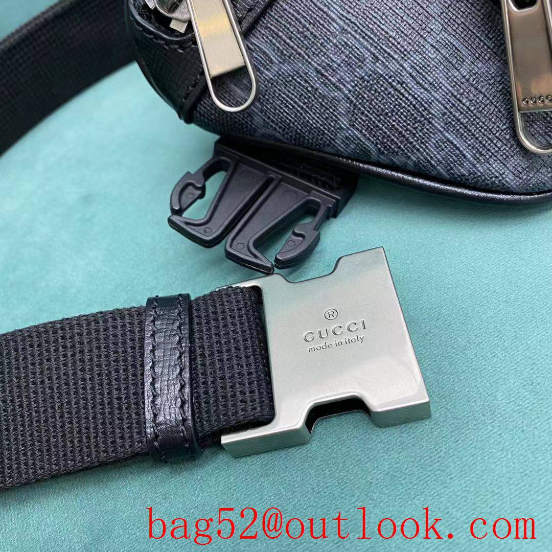 Gucci Retro Belt medium black chest metal buckle handbag