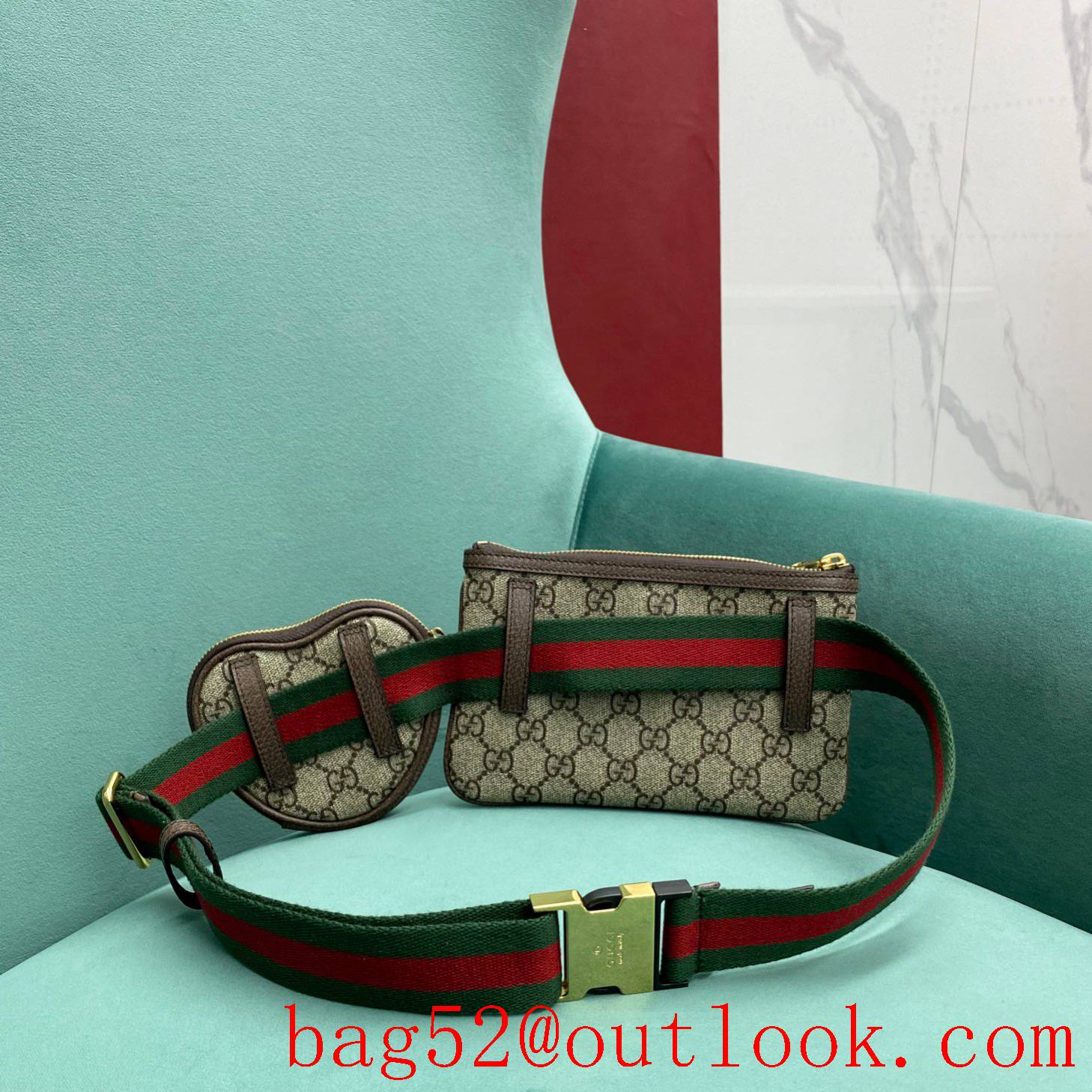 Gucci Square Heart Double mother handbag