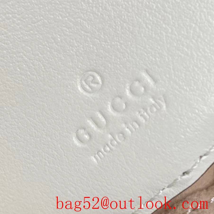 Gucci GG Marmont underarm white half-moon handbag