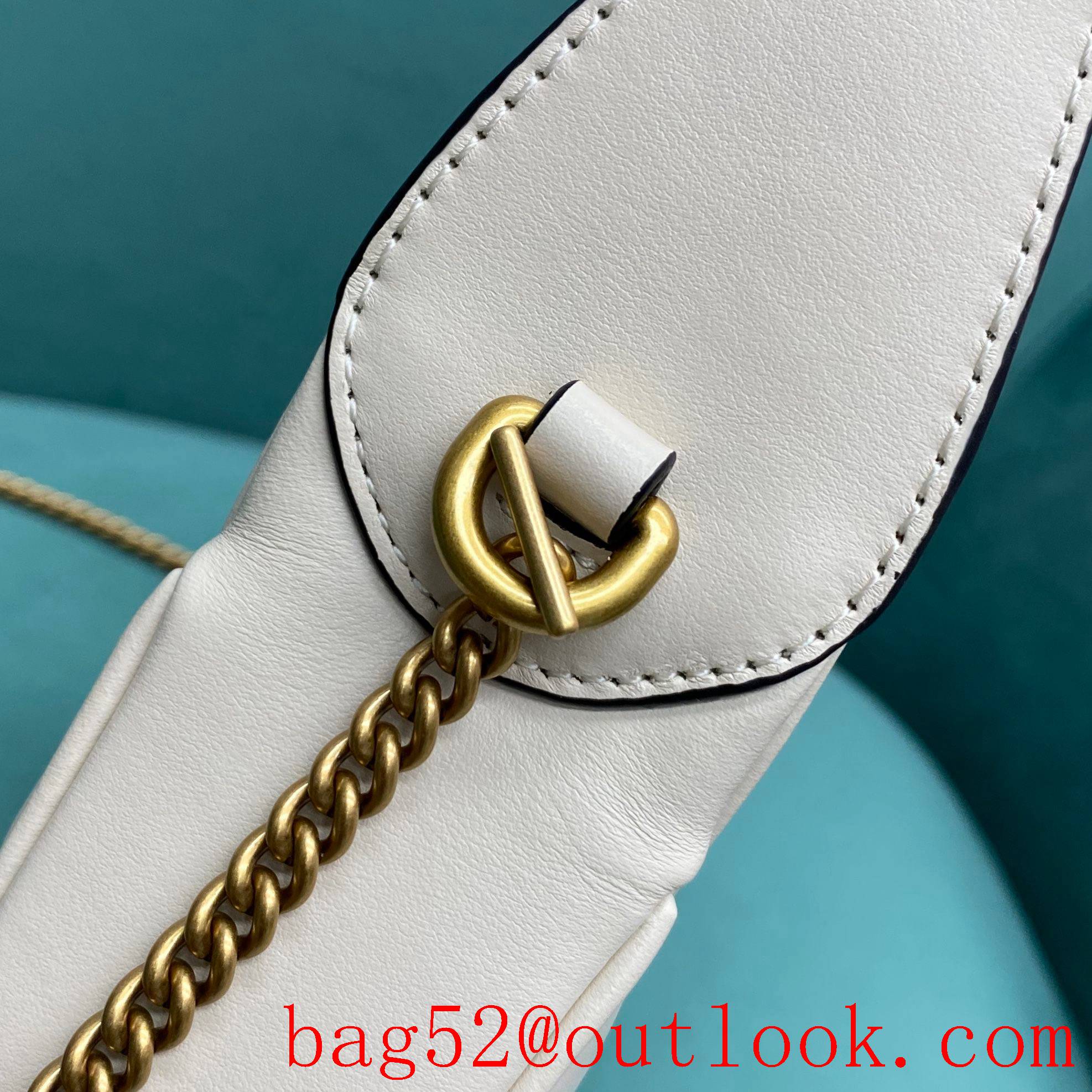 Gucci GG Marmont underarm white half-moon handbag