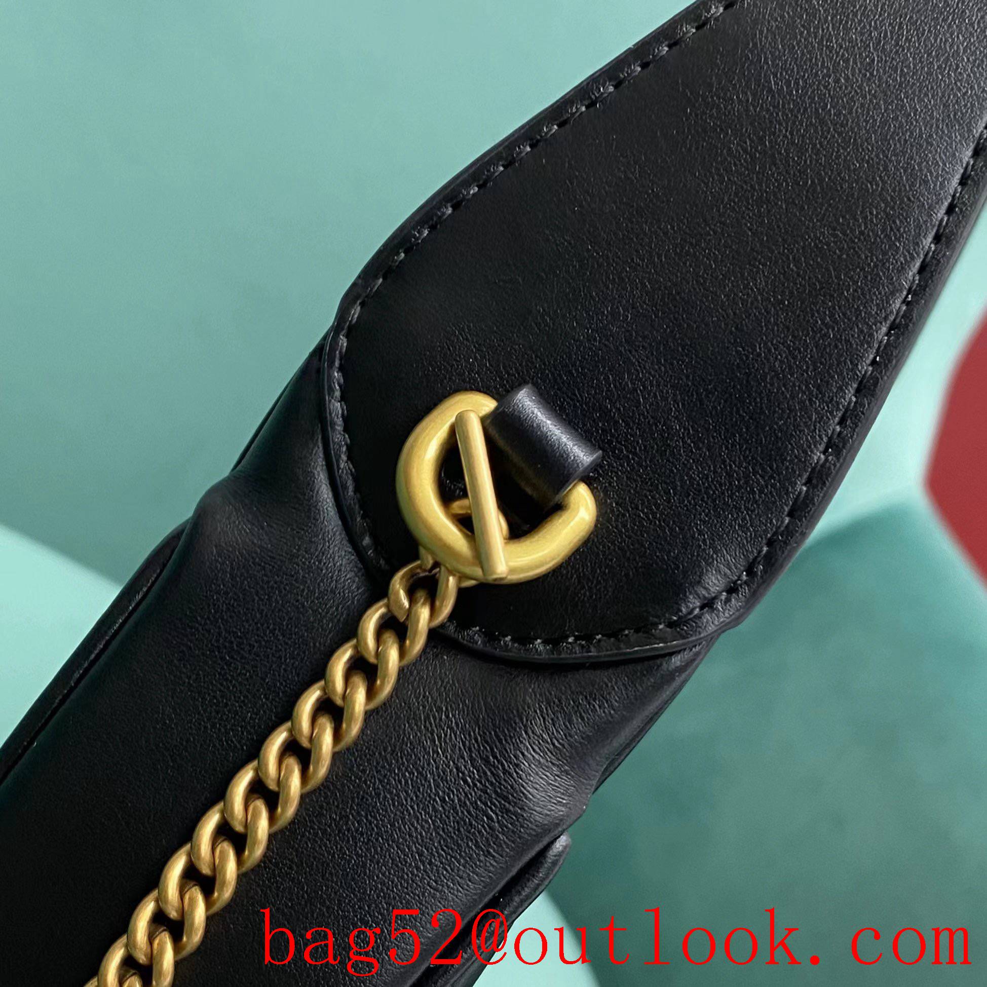 Gucci GG Marmont underarm black half-moon handbag