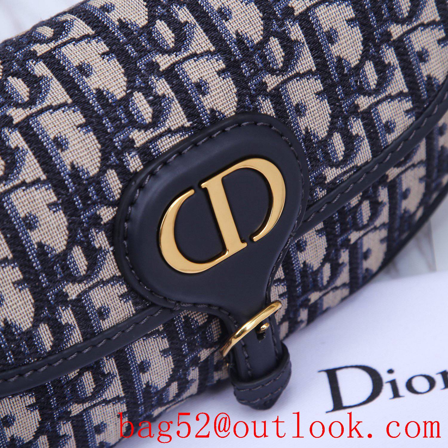 Dior Calfskin wear-resistant medium bobby full logo underarm shoulder crossbody bag