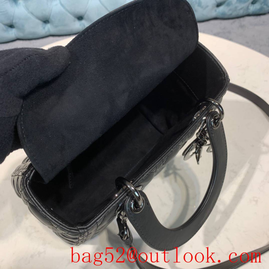 Dior Lamb Leather Cannage Stitch black tote ABC shoulder handbag bag