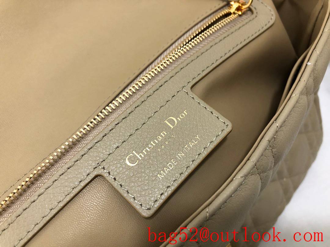 Dior calfskin crafted with signature cannage stitching cd metal gold bucket shoulder bag lightbrown handbag