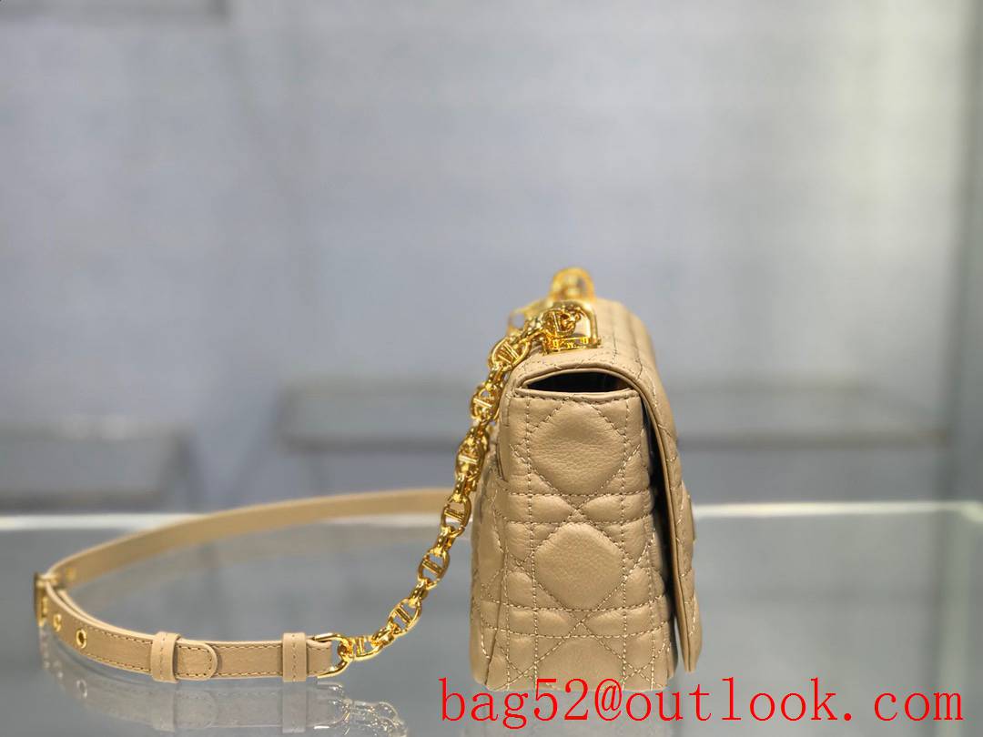 Dior Apricot small Dior Caro bag chain shoulder handbag