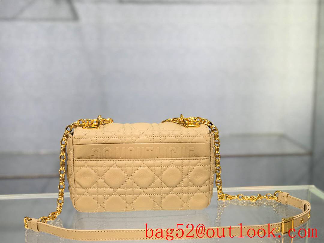 Dior Apricot small Dior Caro bag chain shoulder handbag