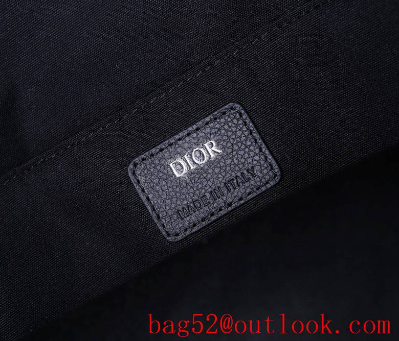 Dior Couple's Oblique Backpack Small Logo in Metal Vintage Print Pattern black backpack bag