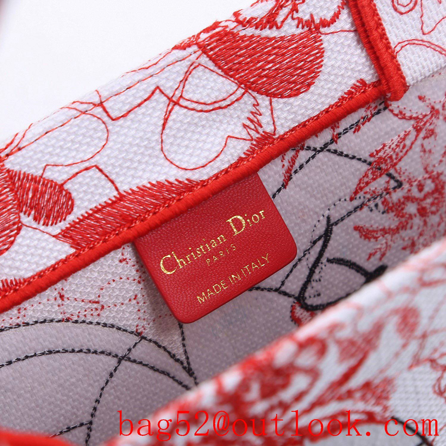 Dior red big heart Chinese Valentine's Day limited edition Dioramour book tote large handbag