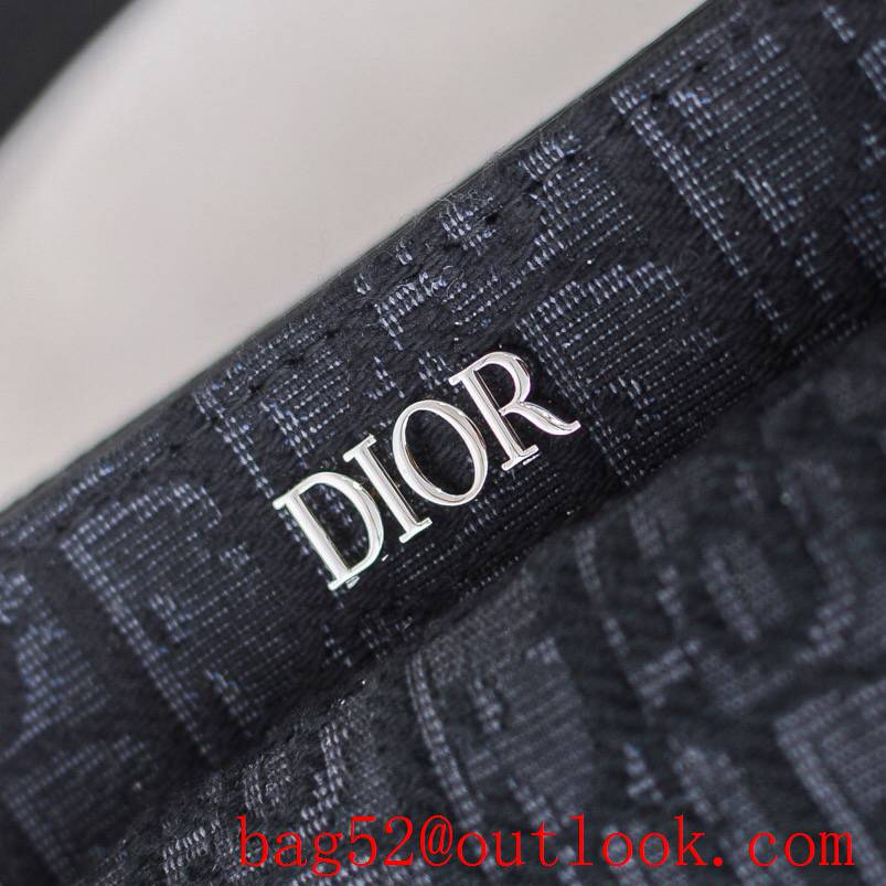 Dior shoulder crossbody The latest men's old flower canvas dumpling black medium bag