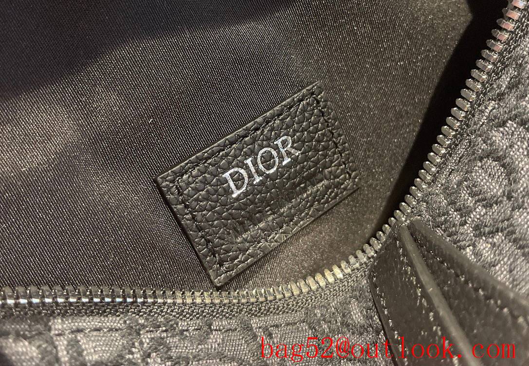 Dior calfskin leather full body logo saddle shoulder bag