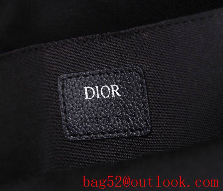 Dior Couple's Oblique Backpack Vintage Print Pattern black backpack full logo bag